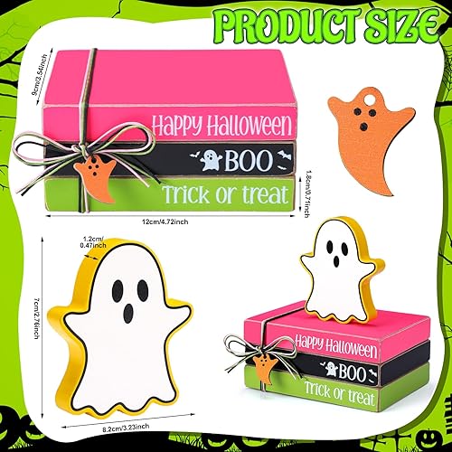 Miniatura 9 de Yookeer 4 piezas de decoración de bandeja escalonada de fútbol americano para el día de San Valentín, mini libros de madera, para decoración de