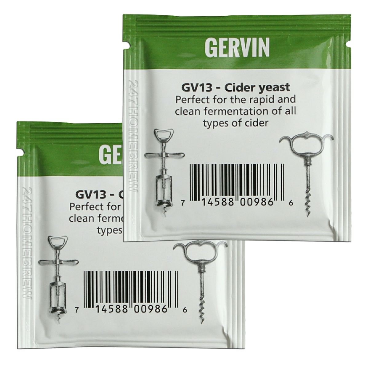 2X Gervin Cider Yeast Strain GV13 Premium Quality 5g 5-23L