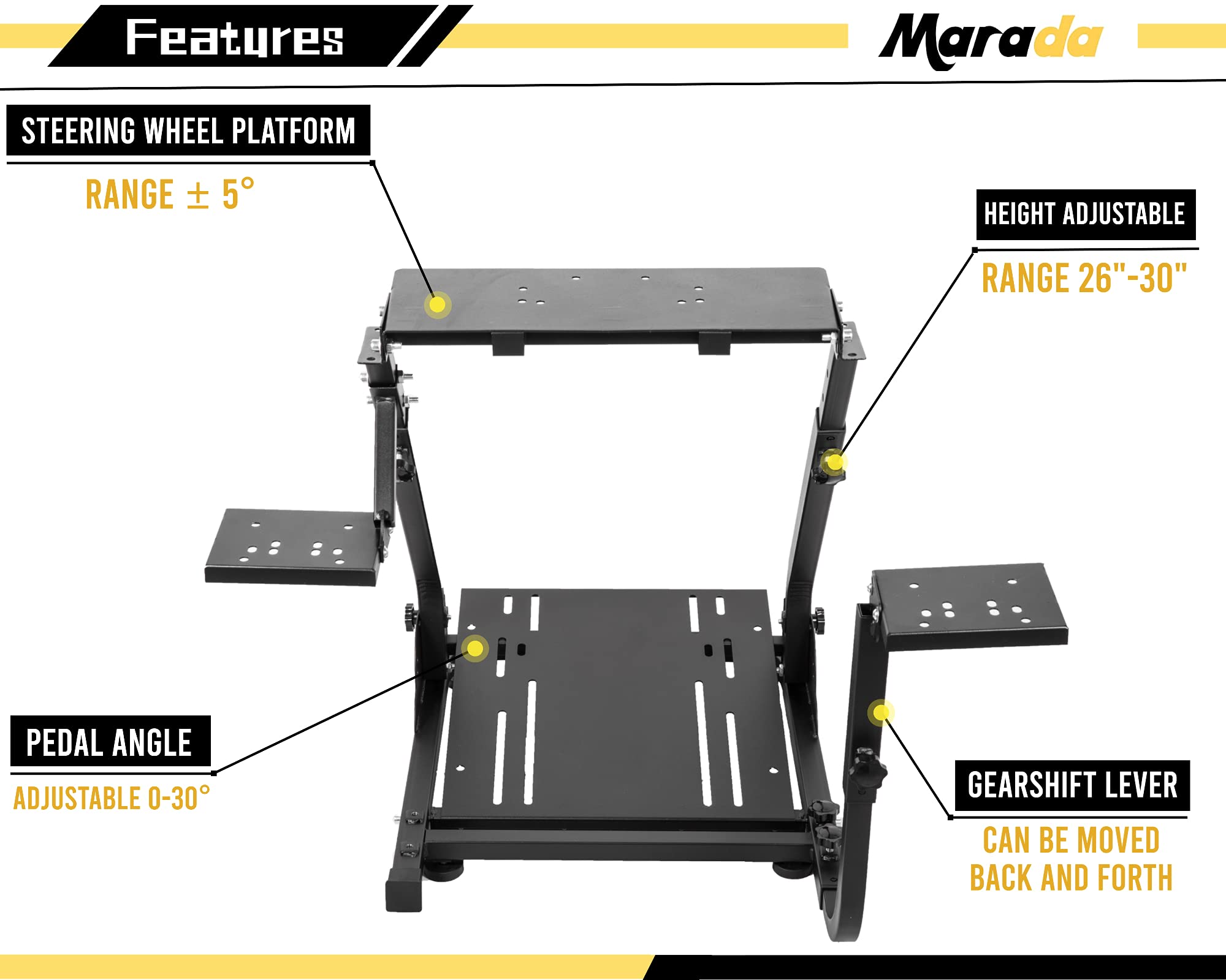 Zootopo Racing Steering Wheel Stand Pro Wheel Simulator Stand ...