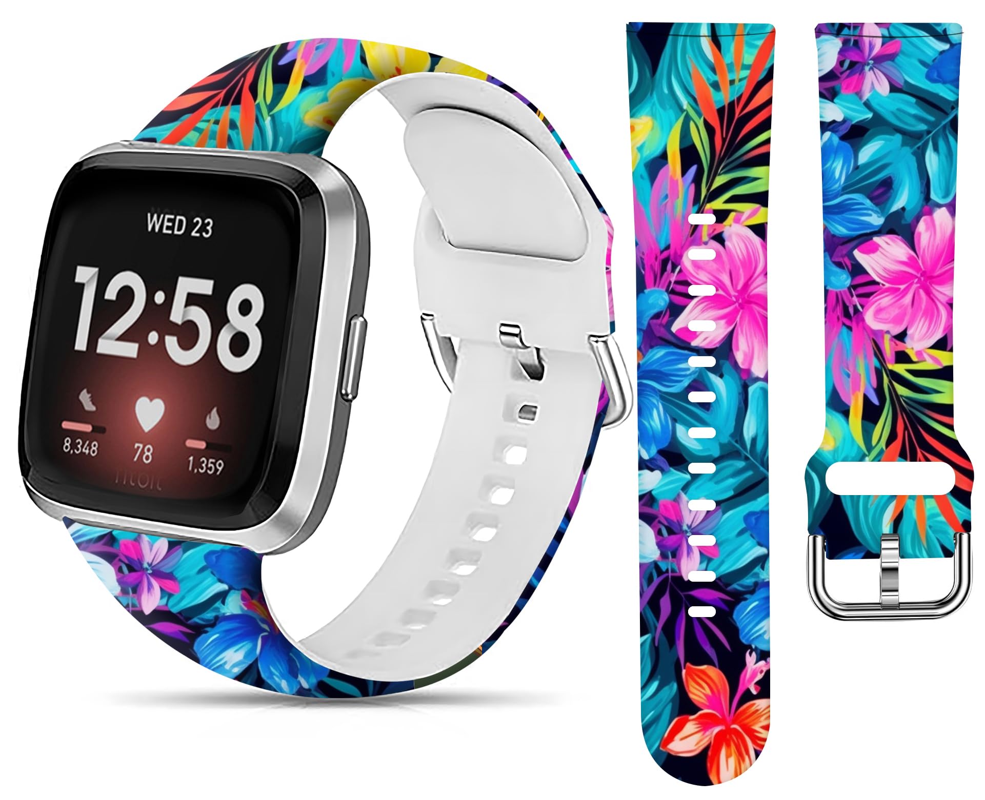 LNZLKING Sport Band Compatible with Versa 4/Versa 3, Sense 2 Smart Watch - Elastic Replacement Wristbands for Women & Men