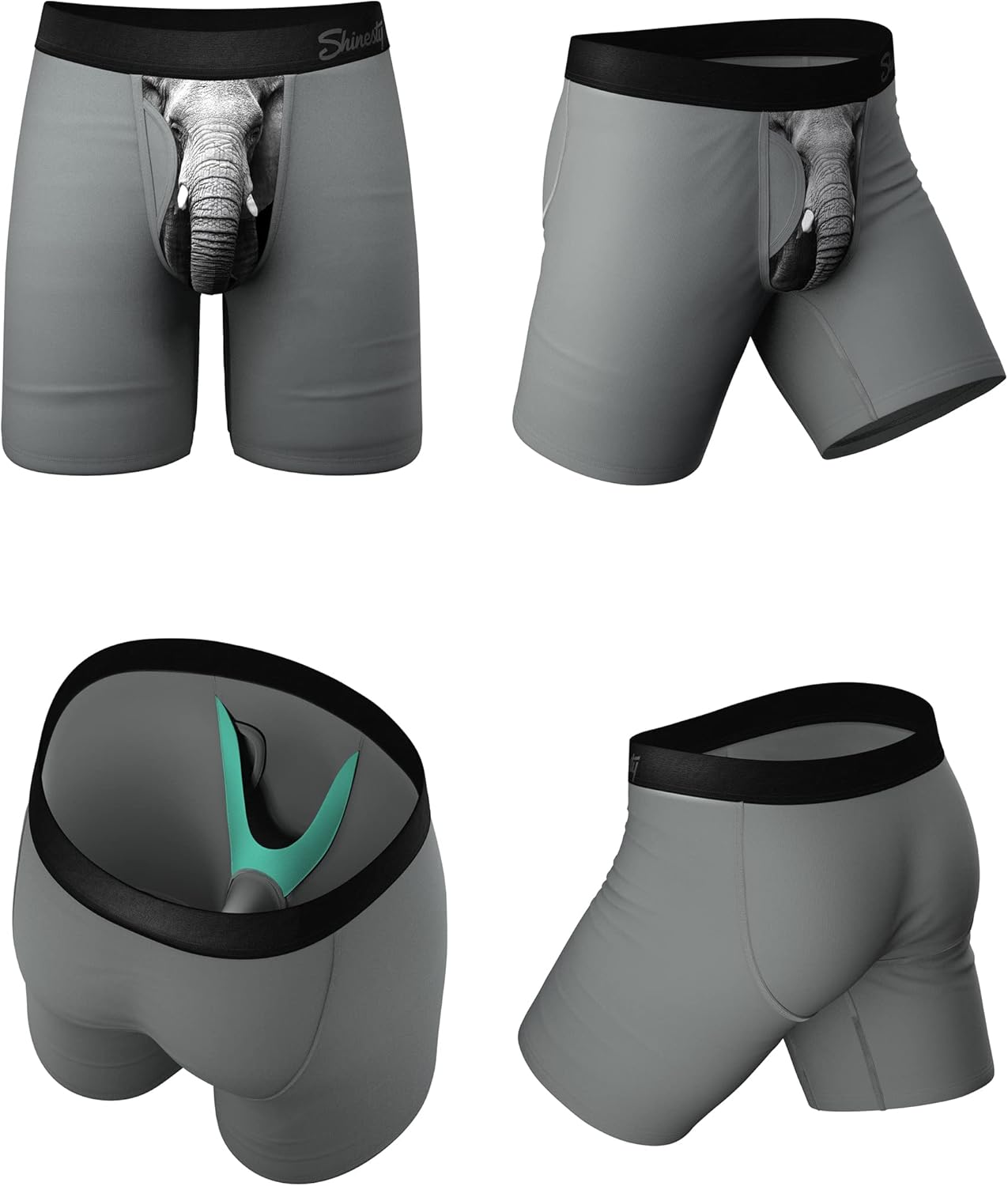 Shinesty Long Leg Boxer Briefs for Men - Support Ball Hammock Underwear - Image 5