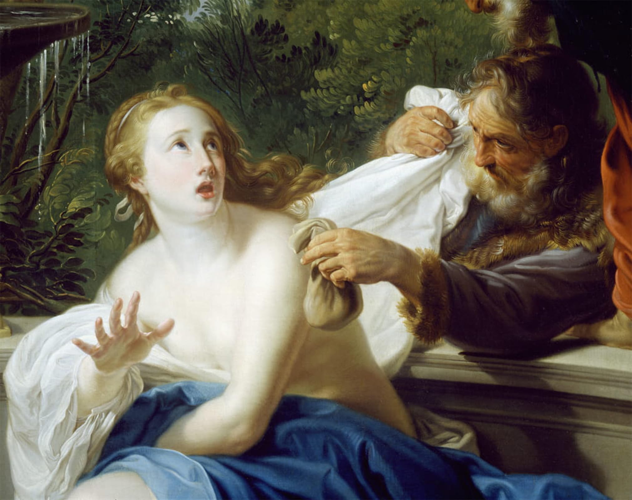 Cuadro de lienzo de La casta Susana de Batoni para decorar un salón sofisticado 5