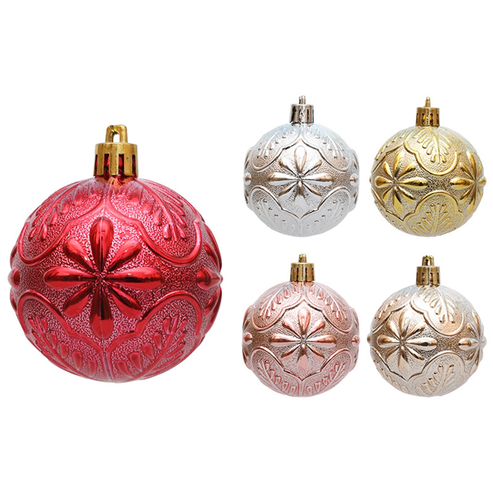 Elegante adorno de bolas galvanizadas distintivas bolas de árbol de Navidad decoraciones de festivales para colgar estacional