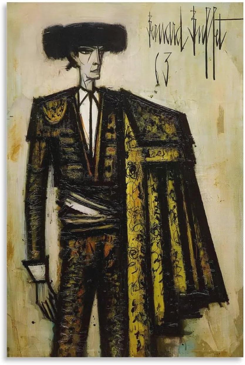 Rikin Liuff Bullfighter 2 by Bernard Canvas Poster Wall Art 40x60cm Frameless
