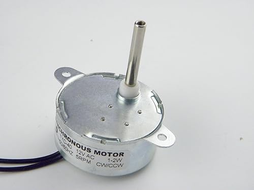 Miniatura 9 de CHANCS TYC40 12V AC 5RPM Eje 1.811 in Motor síncrono con fuente de alimentación de CA - Entrada 110V Salida AC 12V para decoración navideña