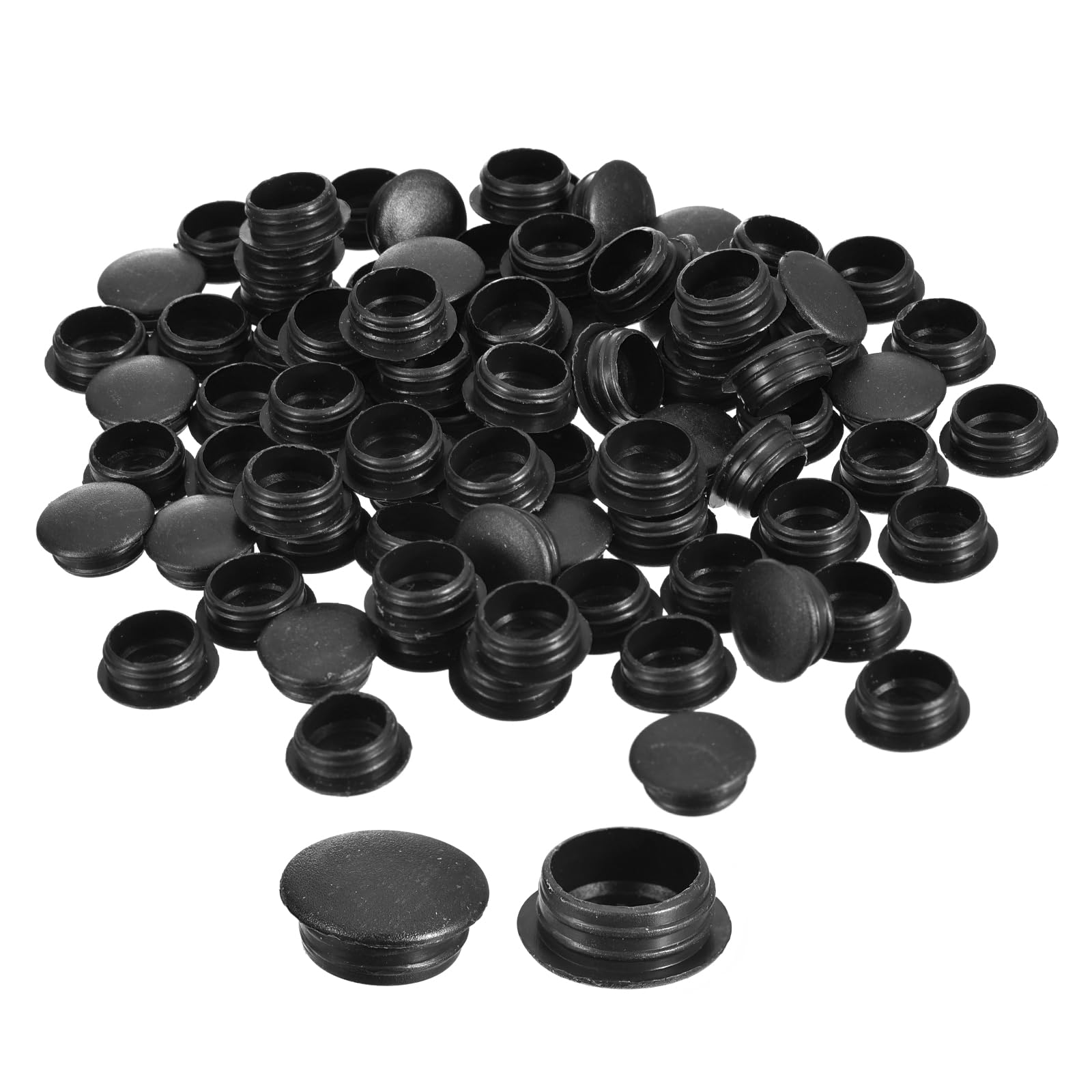 Tapones de plástico de 15mm para ocultar agujeros de tornillos en muebles negros