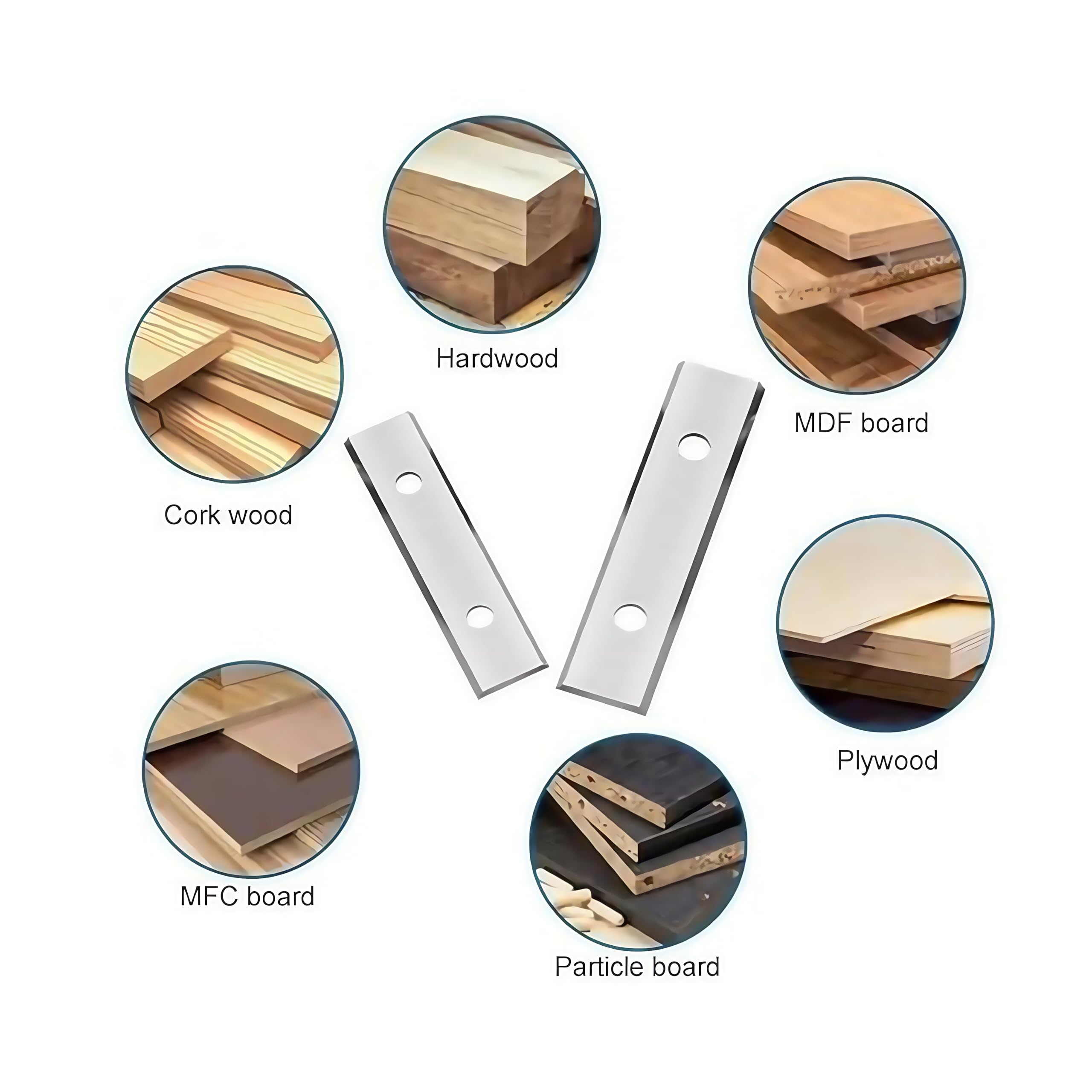 Insertos de carburo de doble filo de 30 x 12 x 1,5 mm, 35°, paquete de 10 cuchillas de repuesto de tungsteno para cabezales de cepilladora helicoidales y raspadores de mano, carpintería, MDF