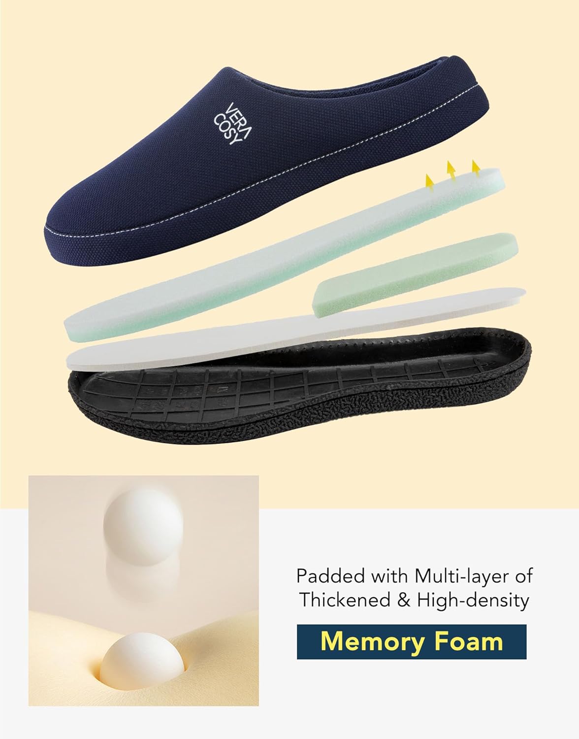 VeraCosy Men's Moccasin Slippers Comfy Soft Durable Slip-on Indoor Memory Foam House Shoes - Image 7