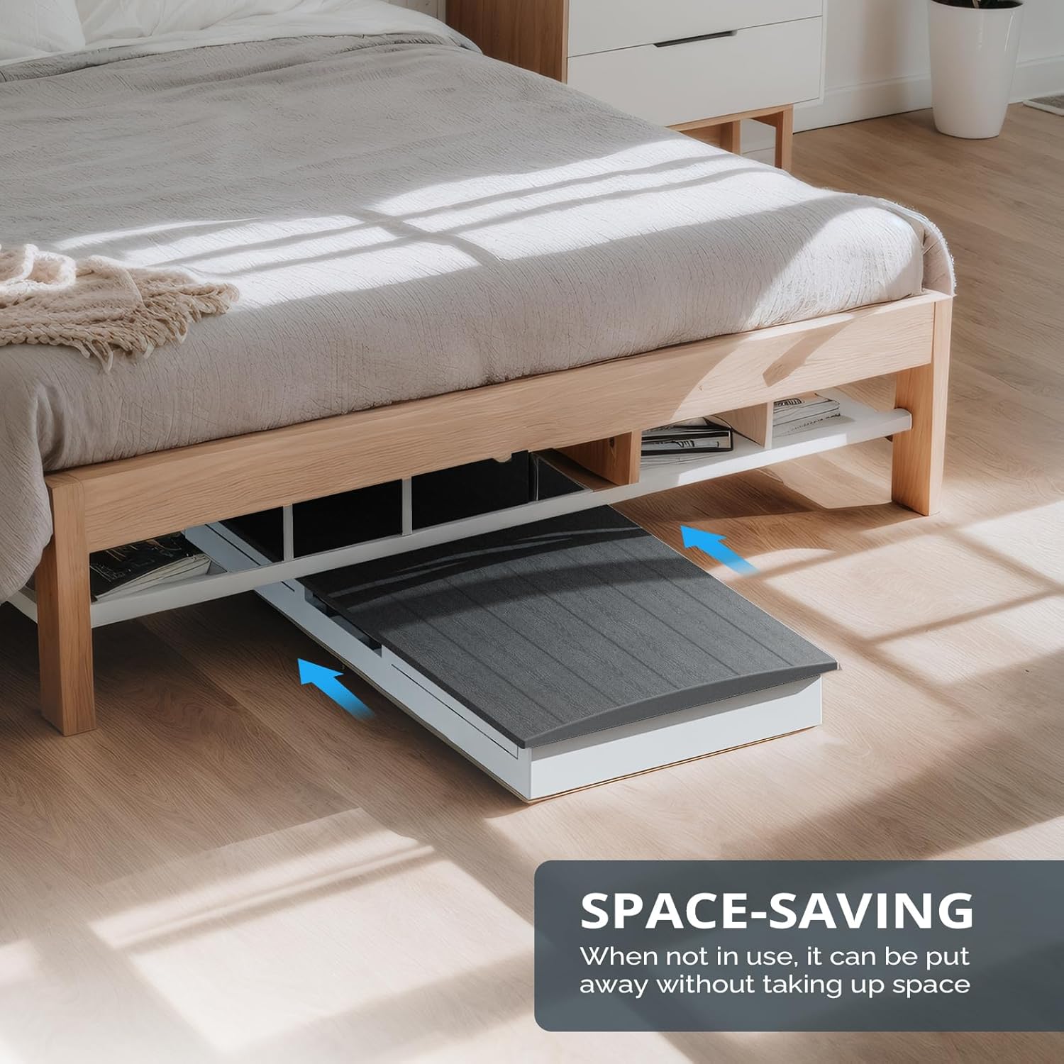 Foldable 75 Gallon Outdoor Storage Box, Plastic Storage Containers with Lid, Patio Deck Box Furniture for Garden, Pool, Balcony, Yard (Black Lid)