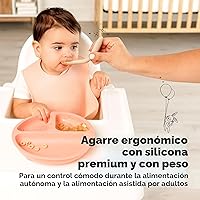 Vista 5 de KeaBabies Cucharas de silicona para bebés, alimentación autónoma de 6 a 12 meses, paquete de 3 utensilios de destete para bebés, cuchara