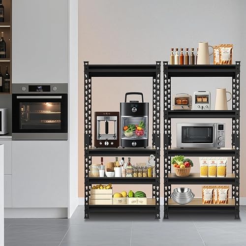 Miniatura 9 de BIG RED Estantería de almacenamiento, 5 niveles ajustables, estantes de garaje de metal resistenteestante de utilidad para cocina, despensa, sótano,