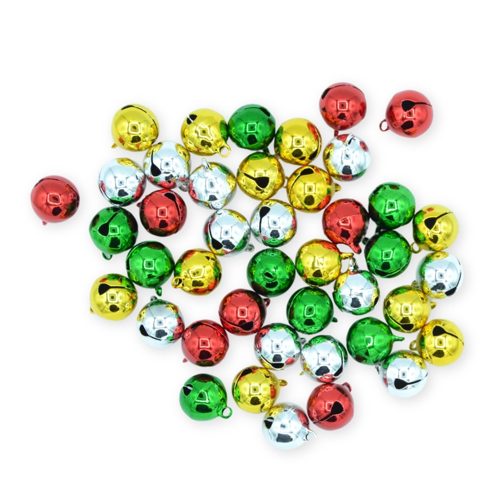 celloexpress 18mm Christmas Mix 2 Jingle Bells - Mini Christmas Craft DIY Festive Decorations Gift Wrap (Pack of 25) — image 1