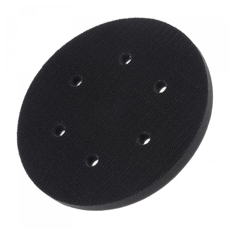 Almofada de Interface Macia para Lixadeira e Politriz, 15,2 cm, 6 Furos, Hook-and-Loop, UPWOOD, Kit com 4 peças