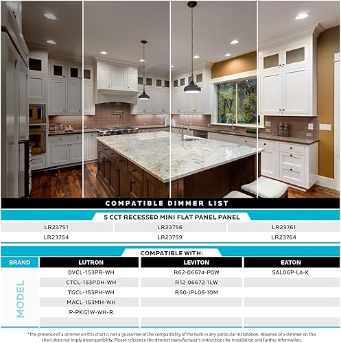 Miniatura 7 de LUXRITE Paquete de 16 luces empotrables LED ultrafinas de 6 pulgadas con caja de conexión, 12 W, temperatura de color seleccionable 2700 K  3000 K