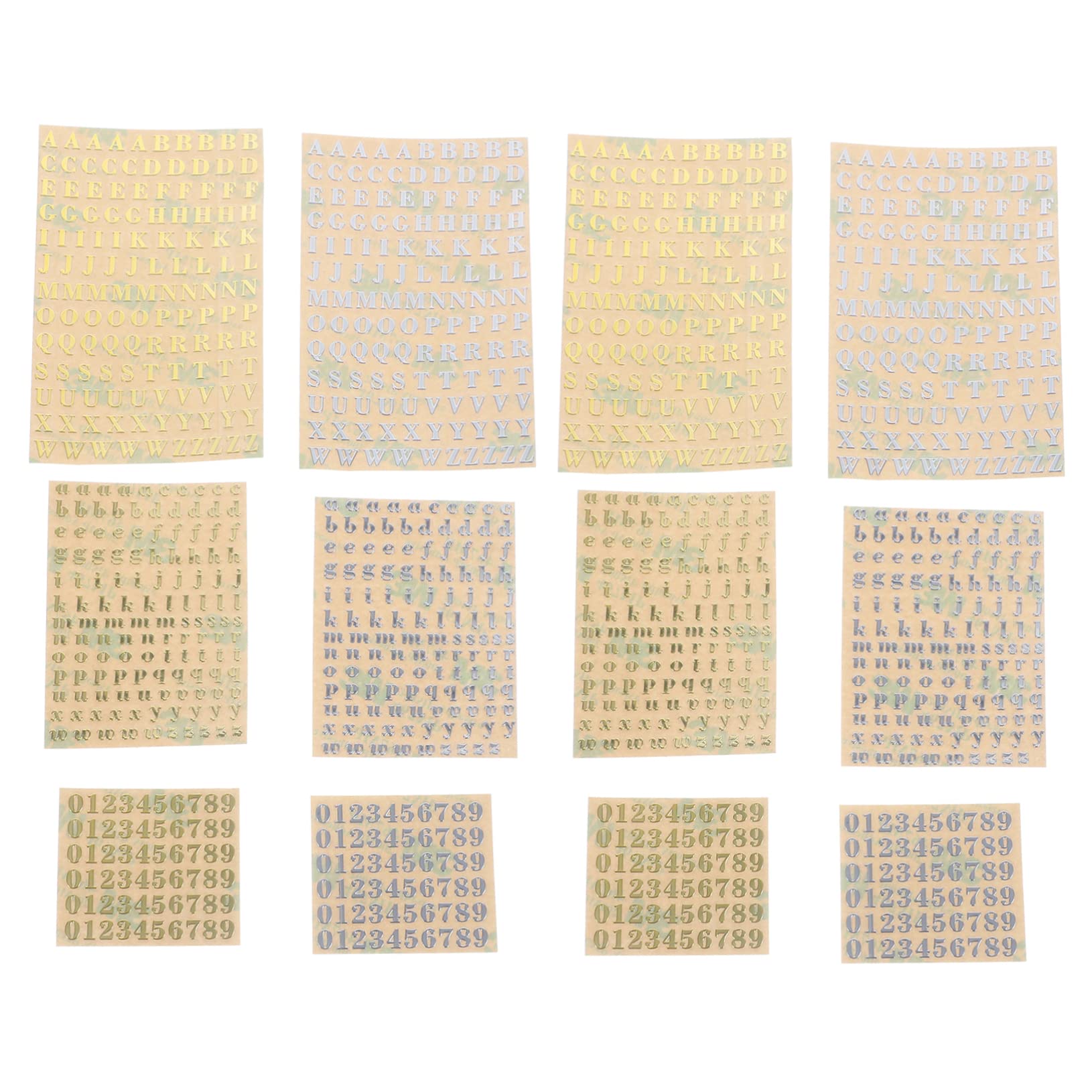 STOBOK 36hojas Pegatinas De y Autoadhesivas De Metal Para Manualidades Álbumes Tarjetas Decoración