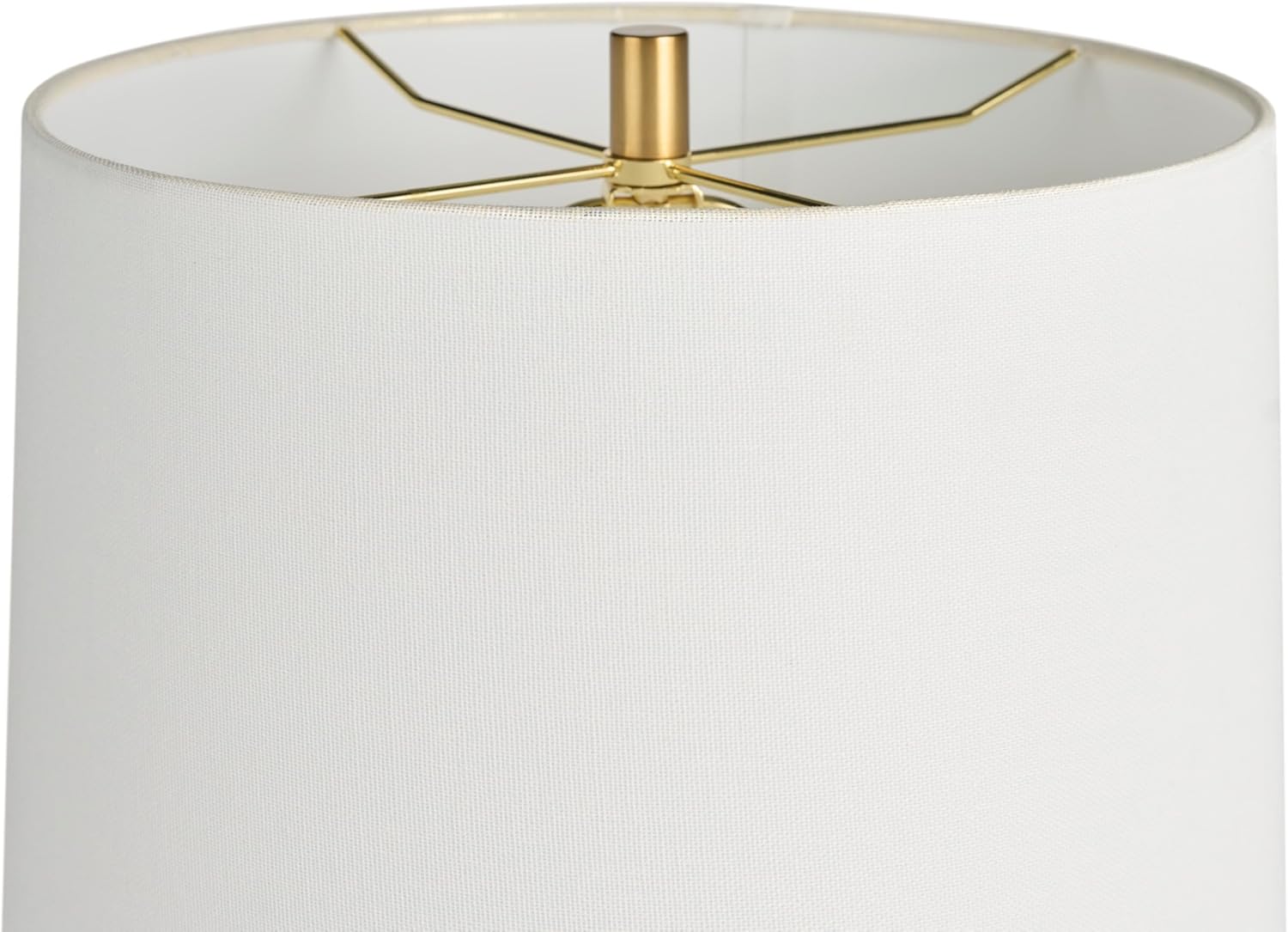 Nourison 23" Gold Brushed Metal Interlock Modern Table Lamp for Living Room, Bedroom, Bedside, Reading