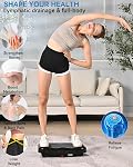 Vibration Plate Exercise Machine, Vibrating Plate for Lymphatic Drainage, Vibrating Platform with 200 Adjustable Speeds, Fitness & Weight Loss Vibration Plate, 450 Lbs Max Capacity