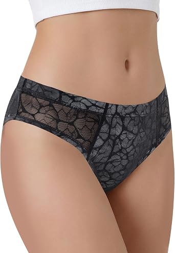 Littleforbig Breathable Printed Tucking Gaff Brazilian Cheeky Panties Smooth Silky Hiding Shaping Briefs for Transgender