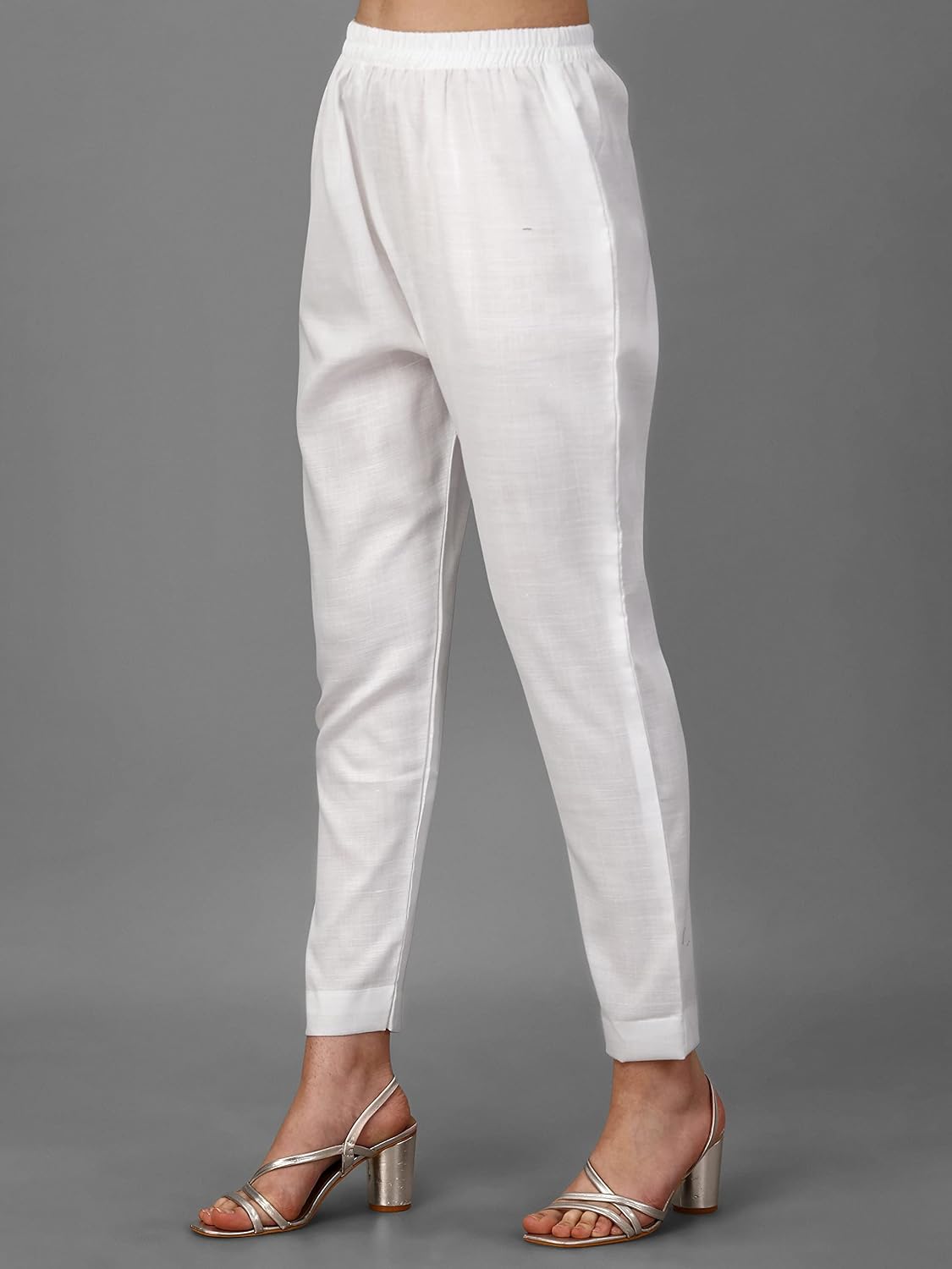 TRENDMALLS Kurta Set Indian Cotton White Kurta Pant Suit Set Summer Wear Tunic/Kurtis For Women