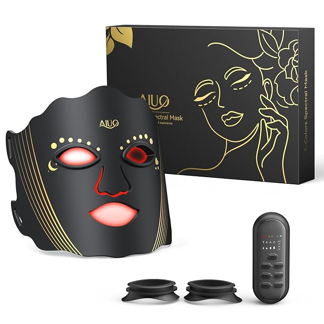 Red Light Therapy for Face Led Face Mask Light Therapy with Rechargeable Remote LED Face Mask Light Therapy