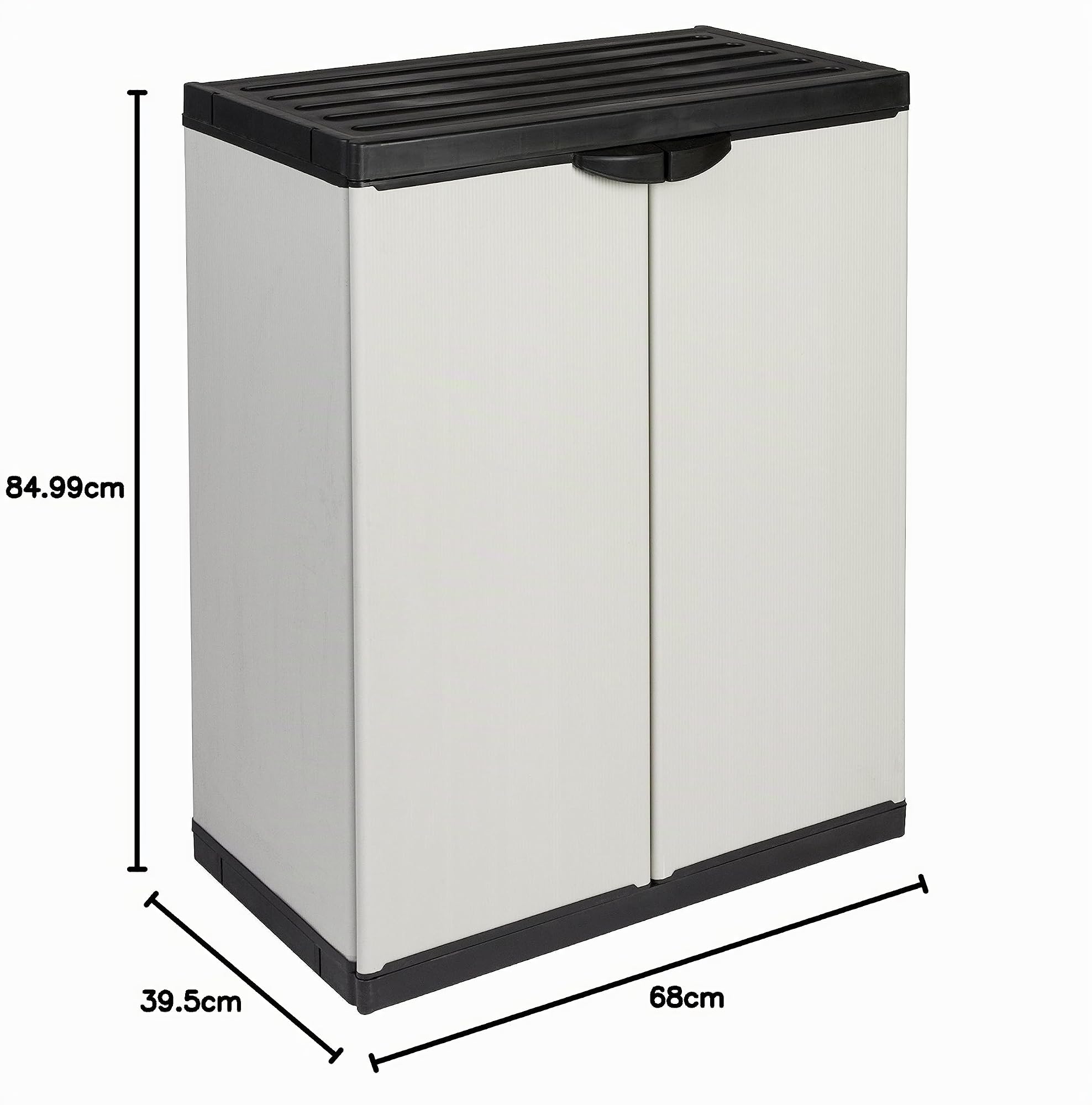 Armoire en plastique pour l'intérieur et l'extérieur avec plaque supérieure et socle résistants aux rayures