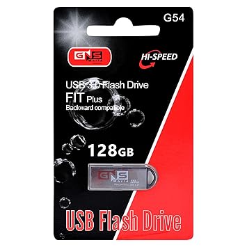 GNS World G-54 USB 3.0 Flash Drive High-Speed FIT Plus Compact Pen Drive Backward Compatible Portable Storage Device for PC Laptop Mac Data Transfer Reliable USB Stick (128.0, GB)