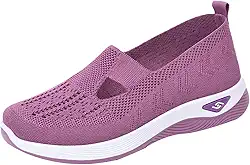 Tenis Ortopedico Feminino - Tênis Flexíveis Ortopédicos Femininos, Sapatos Casuais - Sapatos Malha Respirável Sapatos Ortopédicos, Confortáveis e Fácil Calçar