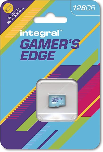 Integral 128GB Gamer's Edge Micro SD Card for the Nintendo Switch - Load & Save Games Fast, Store Games, DLC & Save Data, Built for the Nintendo Switch, Switch Lite & Switch OLED To Give You The Edge