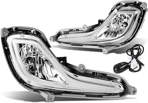 DNA MOTORING FL-ZTL-133-CH Luz antiniebla con interruptor lateral del conductor y del pasajero mejora la visibilidad Compatible con sedán de 4