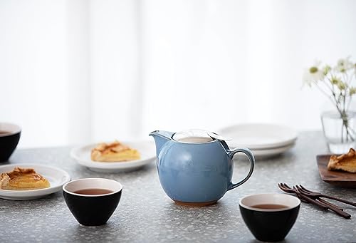 Miniatura 5 de ZERO JAPAN Tetera redonda de 680 cc con tapa SLS e infusor blanco