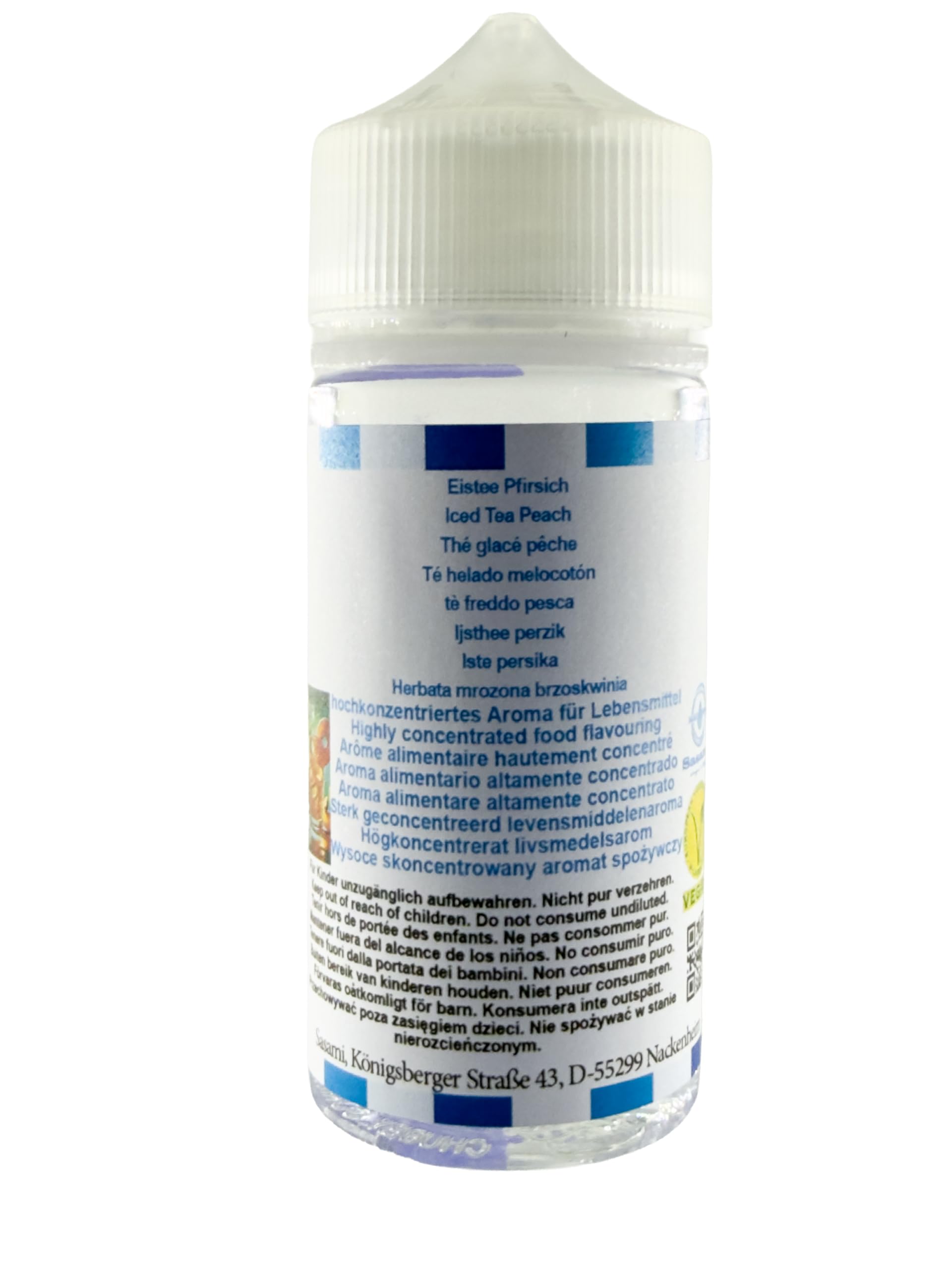 Té helado melocotón aroma concentrado - Vegano - Sasami - 100ml