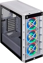 Corsair iCUERGB Mid-Tower ATX Smart Case with Tempered Glass Sides and Front Panel, 3 Built-In LL120 RGB Fans, Versatile C…