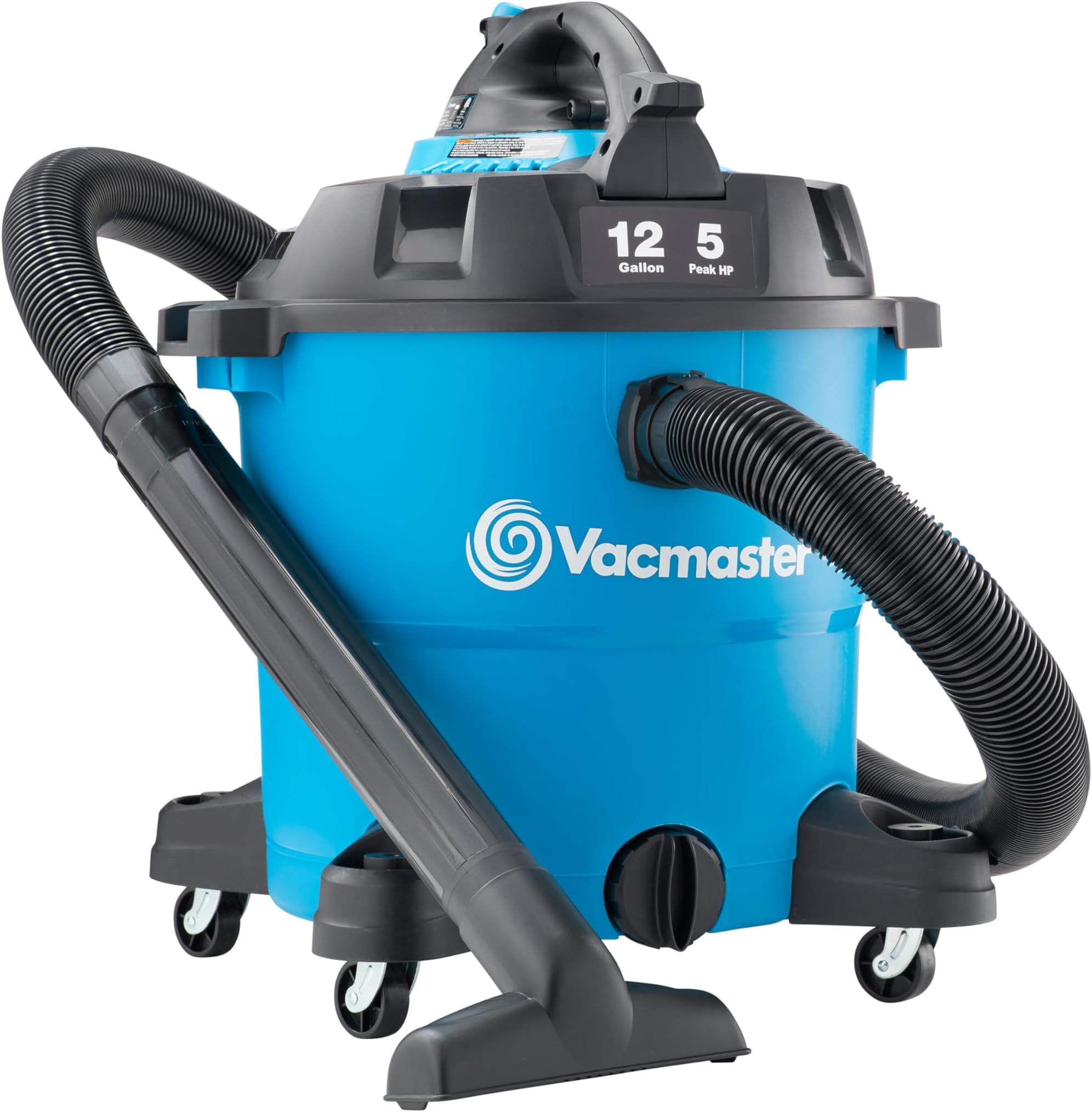 Vacmaster Blue Line 12-Gallon* 5 Peak HP† Wet/Dry Vacuum with Detachable Blower VBV1210