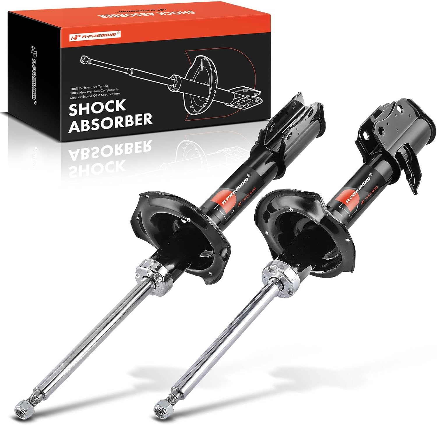A-Premium Rear Pair (2) Shock Absorber Strut Assembly Compatible with Subaru Forester 1998-2002 H4 2.5L, No Self Leveling Suspension, Driver and Passenger Side