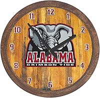 Vista 280 de The Fan-Brand NCAA Oklahoma Sooners: Faux Barrel Top Wall Clock Sports Team Bar Sign Décor - Home Man Cave, Party Decoration - Made On Demand