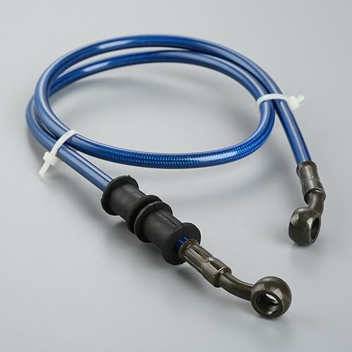 Miniatura 6 de Mtsooning - Manguera de aceite para embrague, freno, de acero trenzado, para motocicleta, tubo, 1 unidad., 90cm, Azul