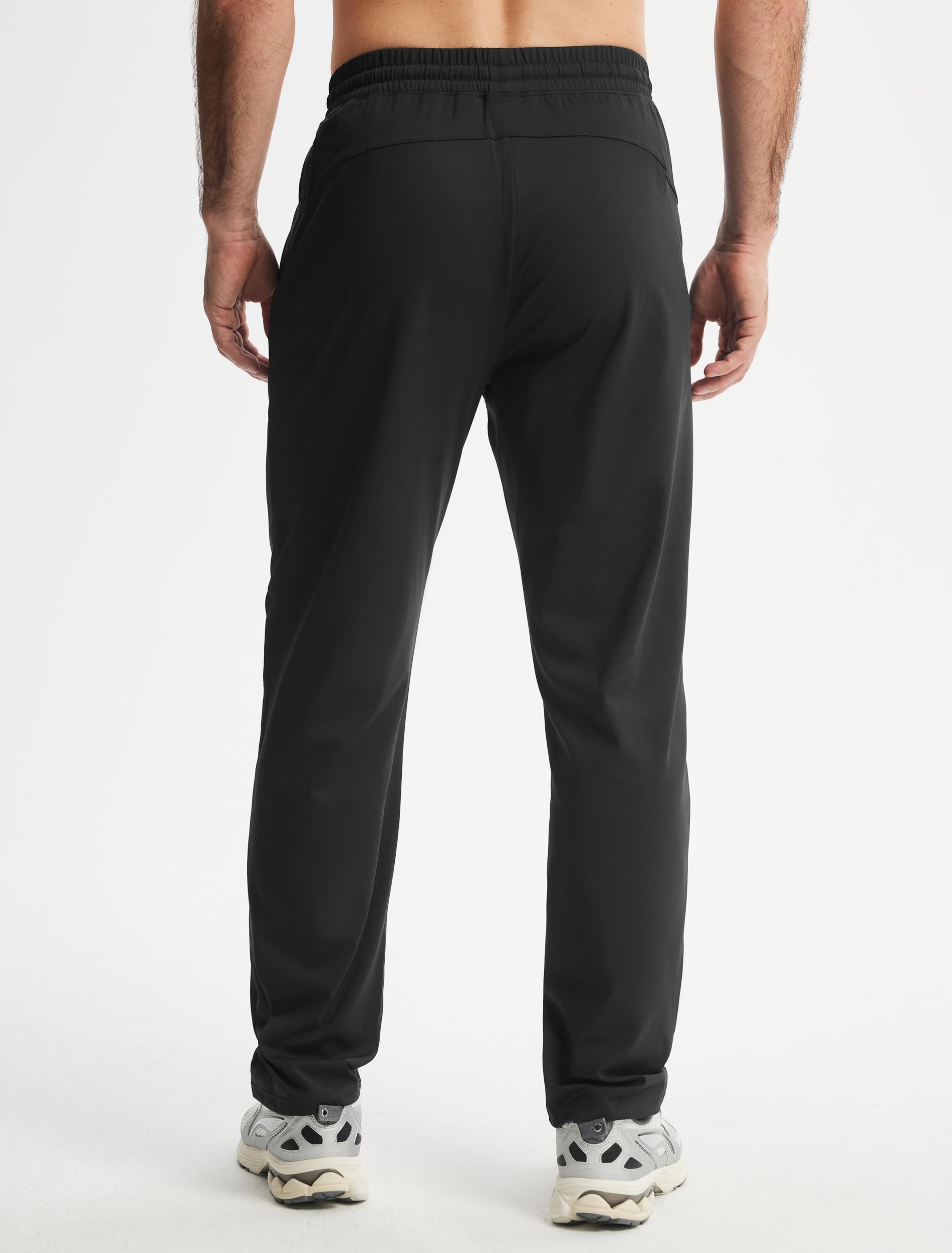 Libin Pantalon Chandal Hombre Recto Largos Deporte Running Pantalón Cintura Elástica de Fato Treino Gimnasio Chinos Jogger con Bolsillos de Cremallera