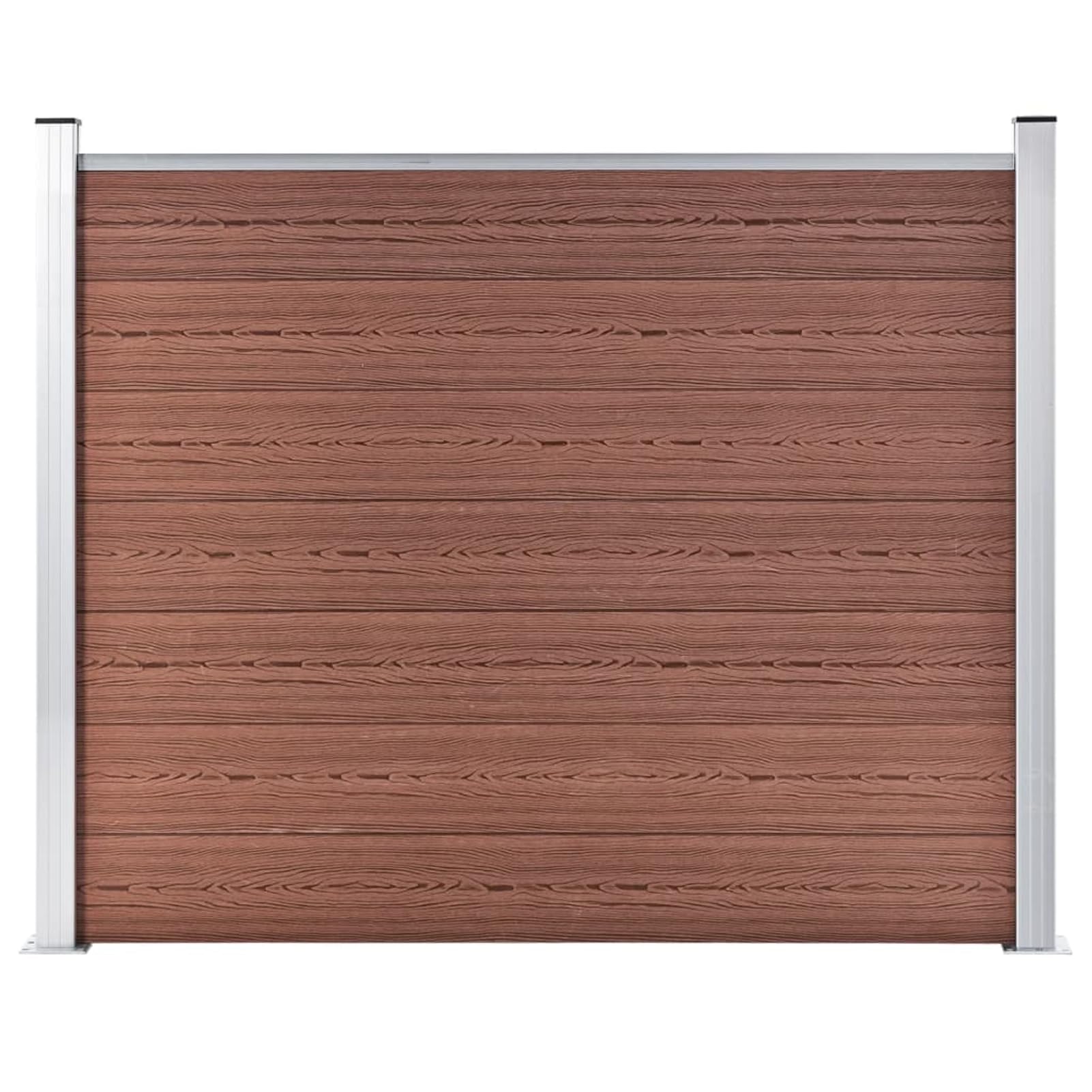 Tidyard Zaunelement WPC 180x146 cm Braun, Gartenzaun WPC Zaun Sichtschutzzaun & Windschutz für Terrasse Pool Lounge148980