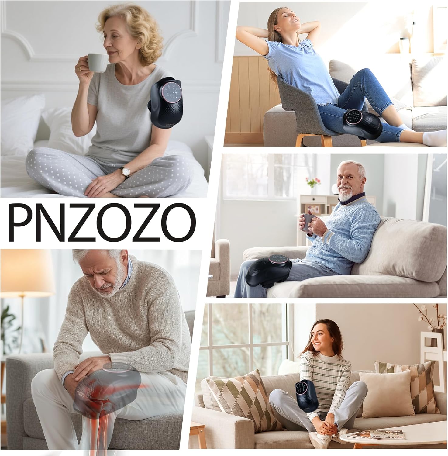 Knee Massager with Heat, Red Light Therapy, 3 Airbag Levels & 3 Vibration Modes, 2026 Updated Edition, LED Vitality Joints Knee Massager, Adjustable Straps, Ideal Gift for Men, Women - Image 8