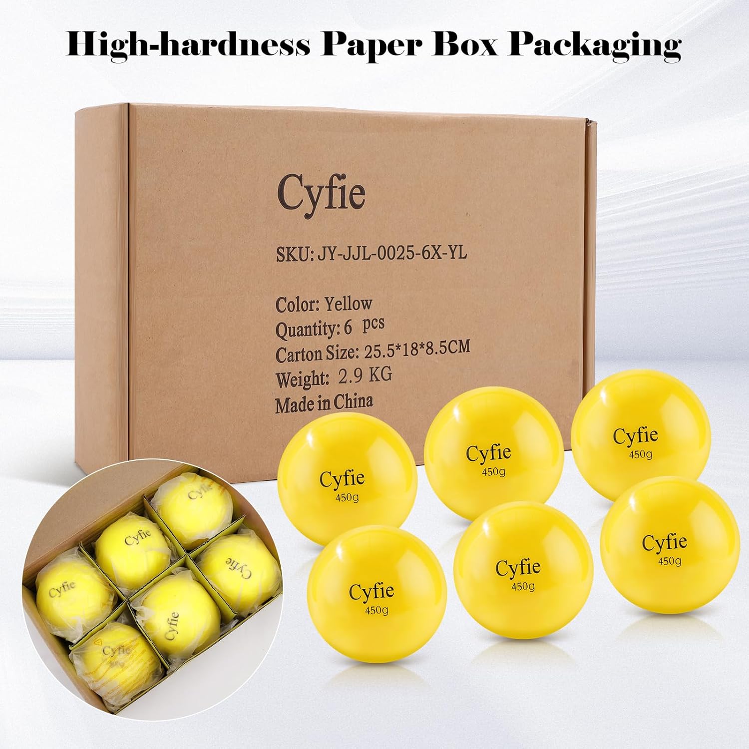 Cyfie 6-Pack Weighted Balls, Weighted Softballs Baseballs for Hitting Training, Baseball Softball Batting Trainers, Heavy Balls for Batting Practice, Baseball Coaching Accessories