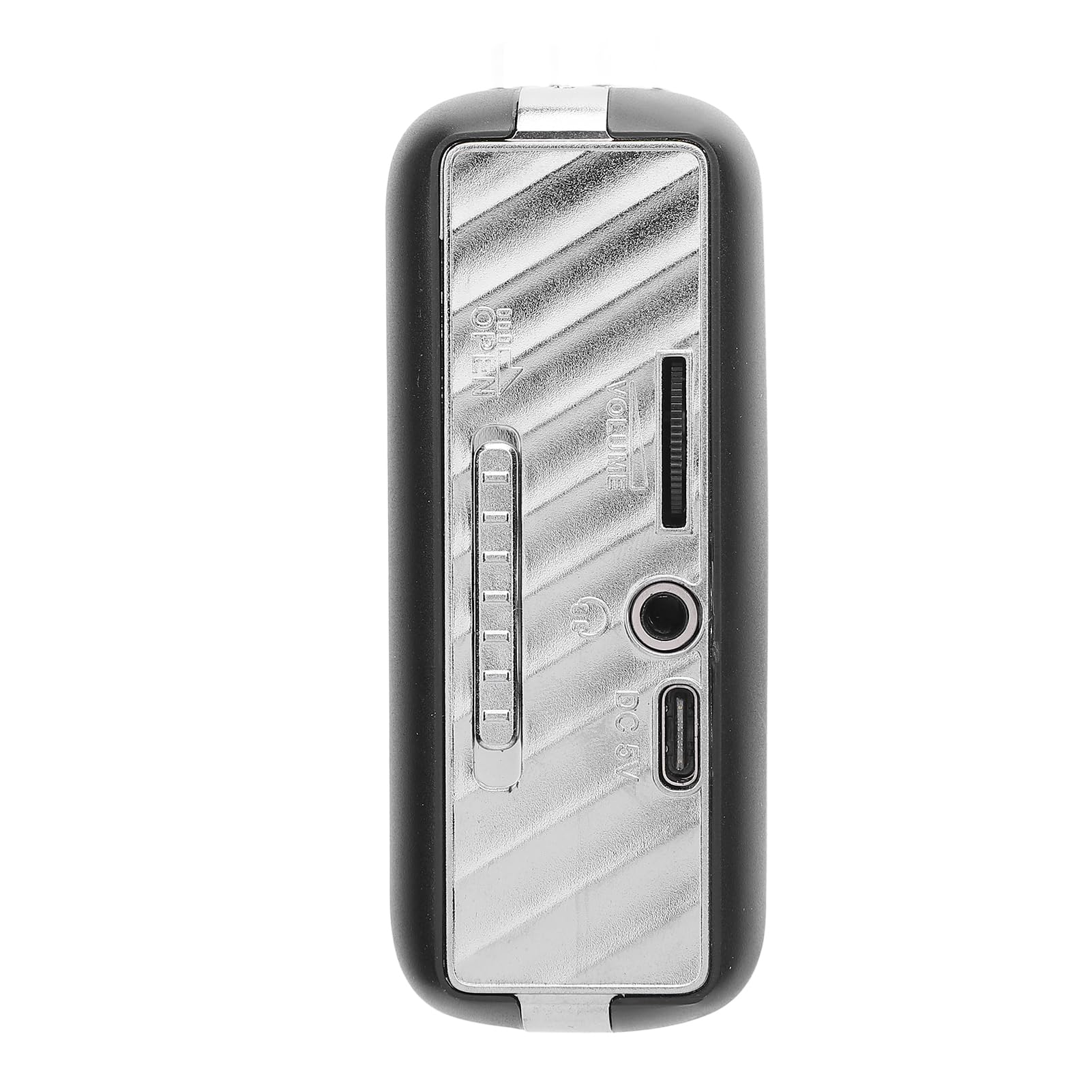 Player de Cassette Portátil Cassette USB C para Convertidor MP3 con Grabadora de Micrófono Incorporada y Auriculares Jack Negro