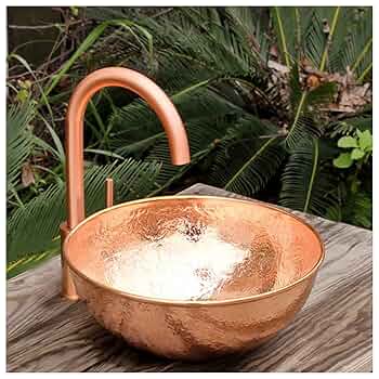 銅製 大きめ 丸型ボウル Amazon | CigeZaus 8インチ 大型銅ミキシングボウル 卵たたき