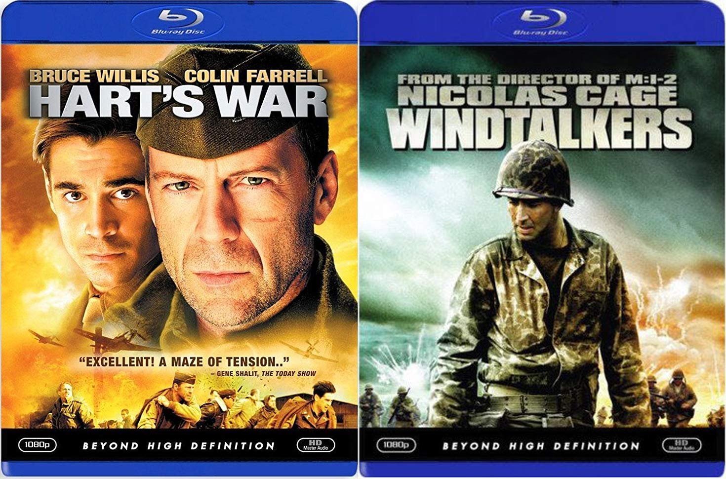 Amazon Com U S Wwii War Windtalkers Blu Ray 2 Bundle Hart S War Double Feature Military Movie Bundle Bruce Willis Colin Farrell Werner Herzog Movies Tv