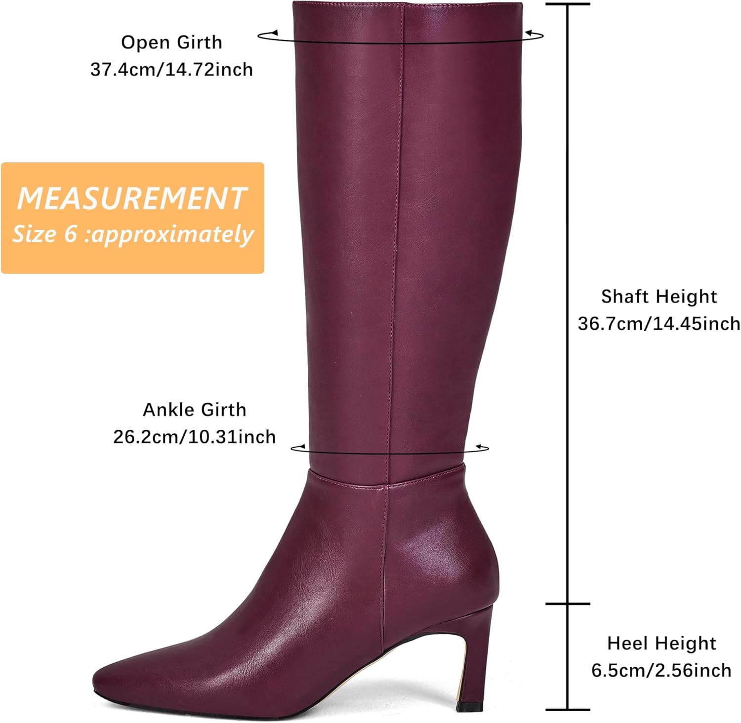 GENSHUO Knee High Boots Women Kitten Heels Square Toe Tall Long Boot Dress Comfortable Fashion Low Heel 2 Inch Fall Winter