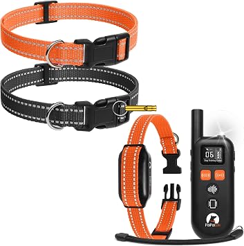 Vibrating Dog Collar No Shock - 3300ft Dog Training Collar with Remote for 10-120lbs Small Medium Large with Beep, Vibration, Ultrasonic Modes, Security Lock & No Prongs