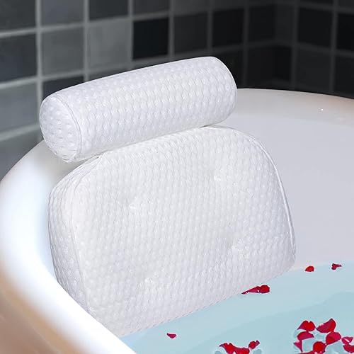 Almohada de baño para soporte de bañera cuello y espalda, almohada de bañera accesorios de baño para tina de mujeres, accesorios de bañera de disponible en Yaxa Colombia