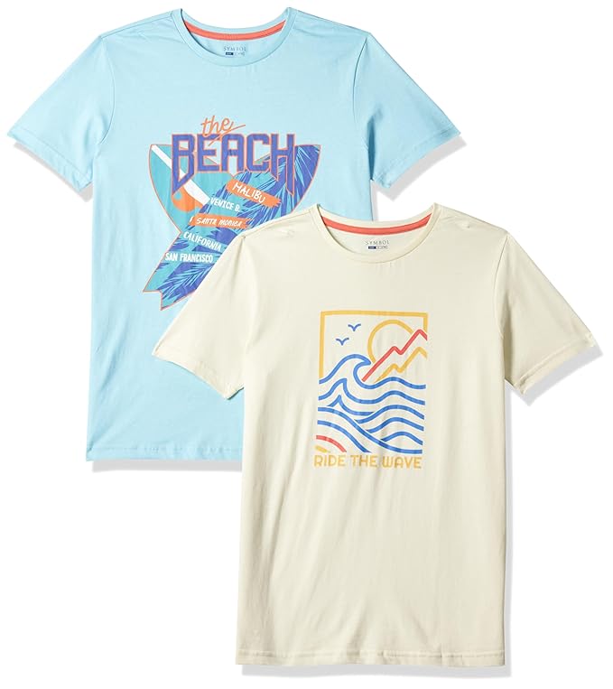 Symbol Graphic Regular Fit Boys 100% Cotton Printed Half Sleeves T-Shirt | Age 2-16 Years