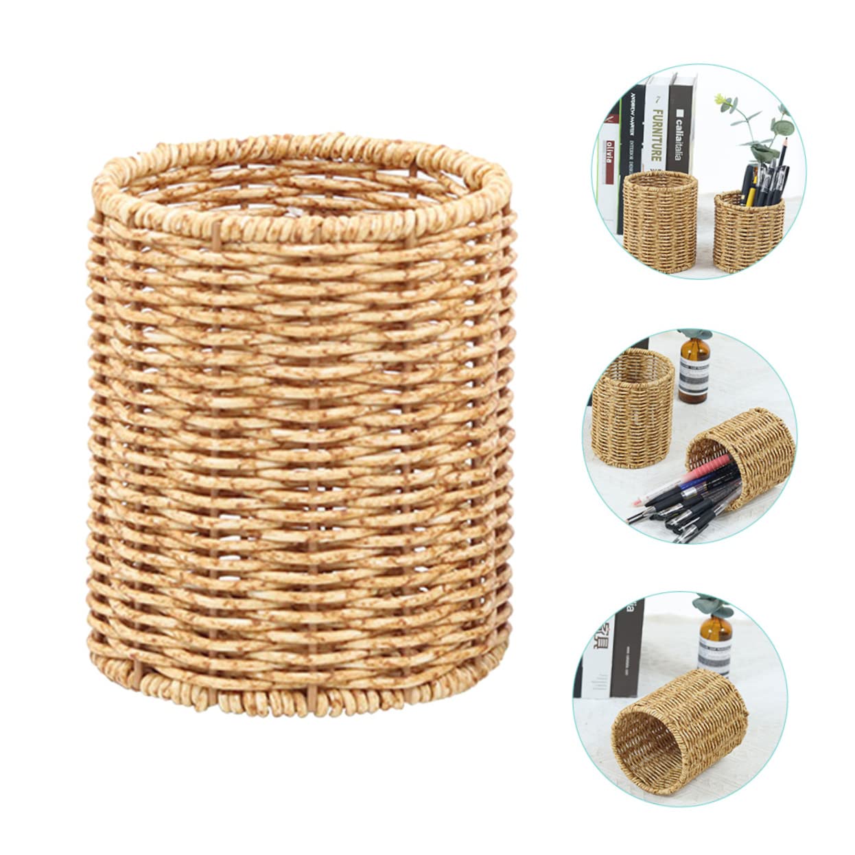 Alipis 3 Uds Sostenedor De La Pluma Mesa Redonda De Oficina Organizador De Escritorio Accesorios De Escritorio Pen Pot Organizador De Escritorio Contenedor De La Pluma Sostenedor De