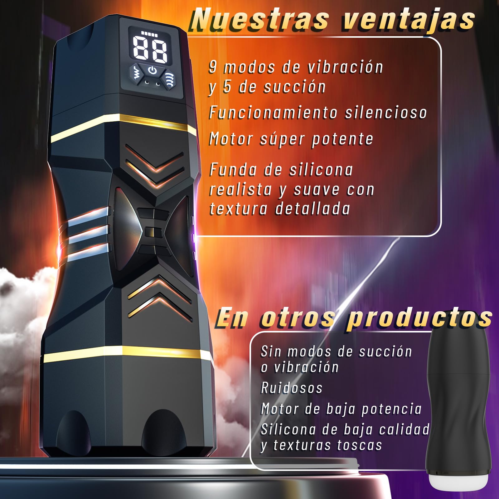 Automatico Masturbádores Masculino Succión más Vendido - Masturbador Hombre Juguetes Eróticos para Hombre Pareja Sexuales Realistas Adultos con 3D Vagina, Sex Toýs Male de Silicona Bomba de Pene