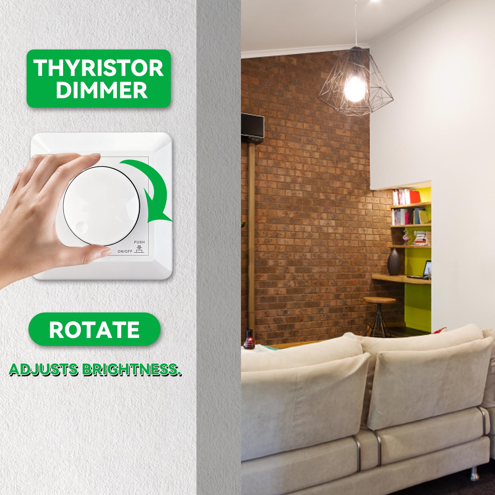 Gr4tec LED Dimmer Schalter, Dimmer für LED Lampen/Halogenlampen 5-300